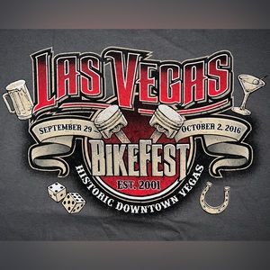 🏍️ NWOT! Vintage Las Vegas Bike Fest 2016 Tee